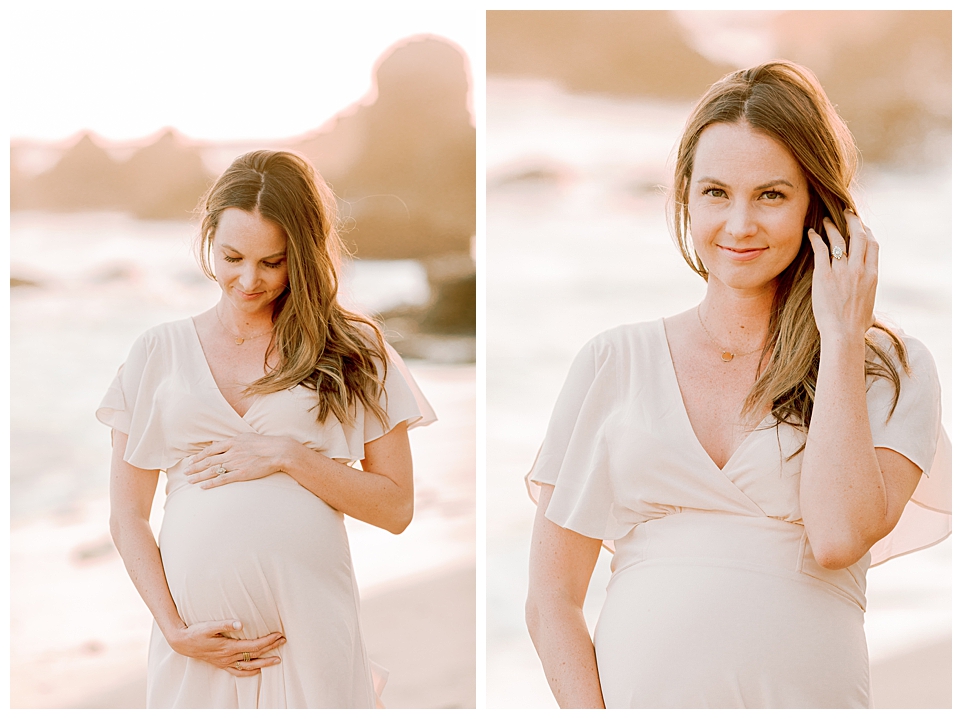 Newport Beach Maternity Session by Halleigh Hill Photography What to wear for a beach session