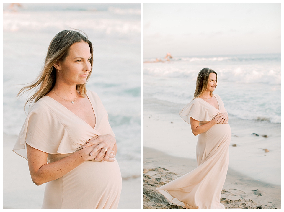Newport Beach Maternity Session by Halleigh Hill Photography What to wear for a beach session