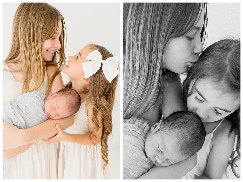 Proud sisters| Halleigh Hill Photography | Newport Beach Newborn Photographer
