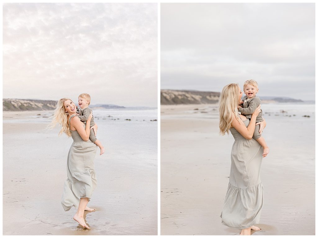 Maternity Session with Toddler at Crystal Cove Beach with Halleigh Hill Photography
